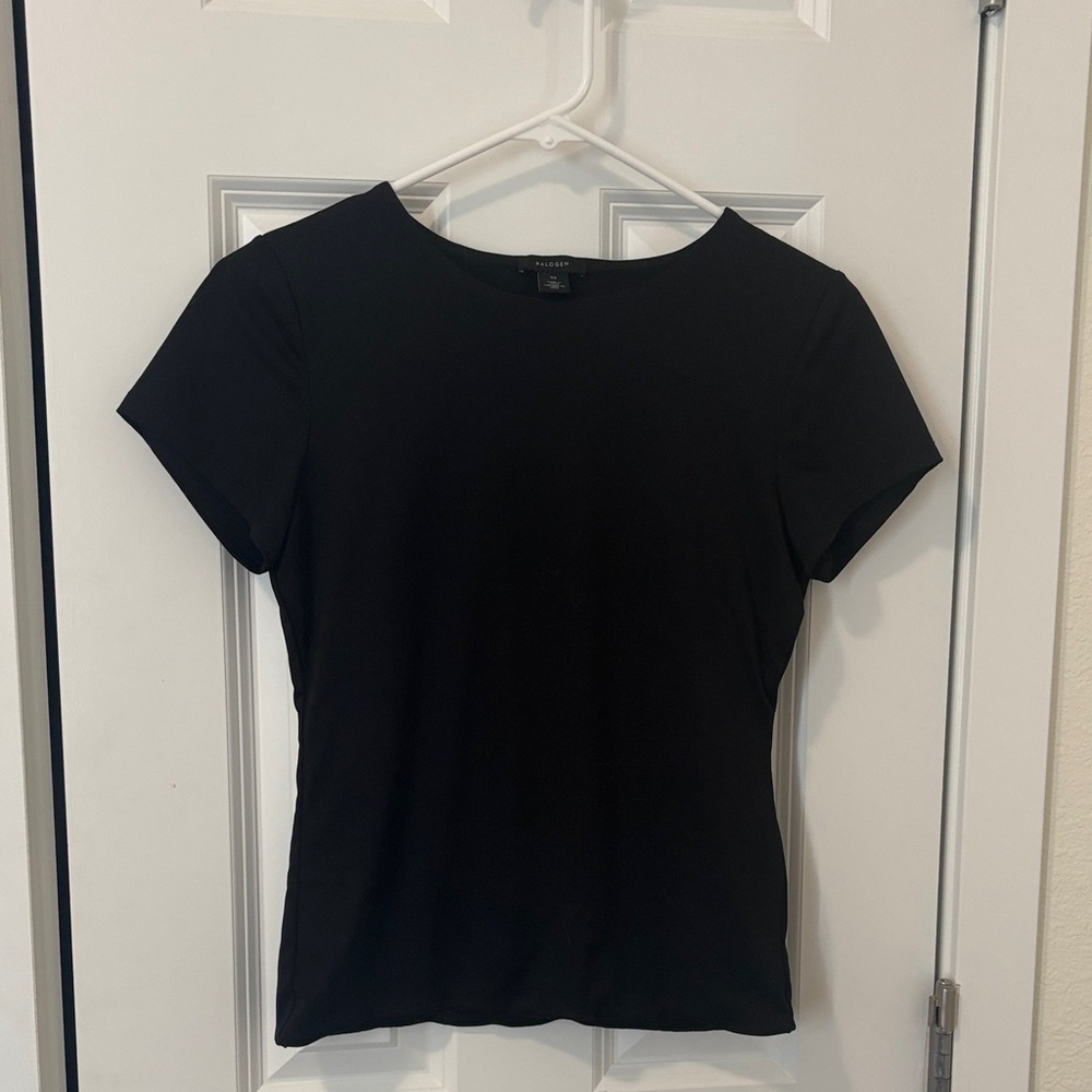 Halogen Classic Black Women's Short-Sleeve Top
